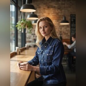 Wemen's True Religion Dark Wash Western Shirt Size S/P